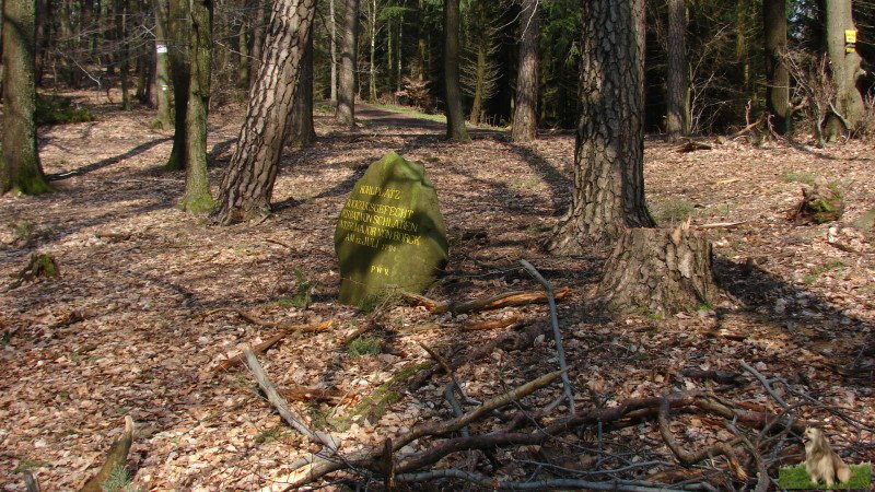 Ritterstein Nr. 069-3a Kohlplatz - Rückzugsgefecht des Batl. von Schladen unter Major von Borck am 13. Juli 1794.JPG - Ritterstein Nr.69 Kohlplatz - Rückzugsgefecht des Batl. von Schladen unter Major von Borck am 13. Juli 1794